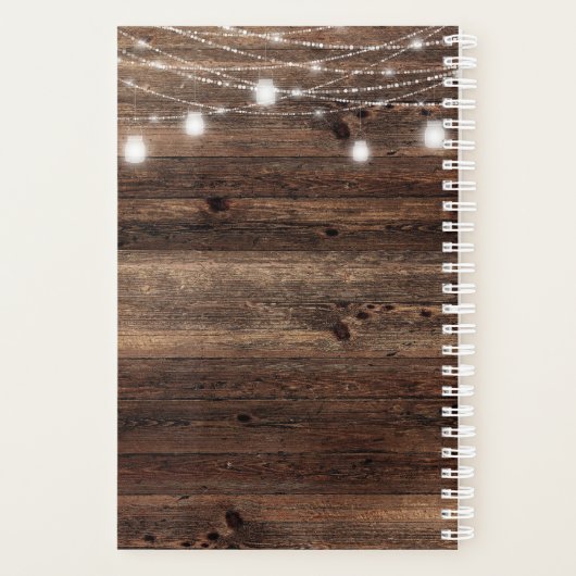 Wood Mason Jar Wedding Planner (Achterkant)