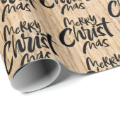 Wood Merry Christmas Christelijk Religious Christ Cadeaupapier (Rol Hoek)