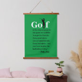 Wood met bovenzijde Golf Quote Wall Tapestry Hangend Wandkleed (Slaapkamer)