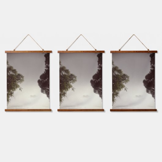 Wood met bovenzijde wandtapijt hangend wandkleed (Driedubbel)