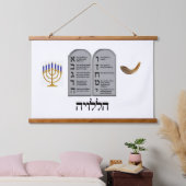 Wood met bovenzijde wandtapijt hangend wandkleed (Slaapkamer)