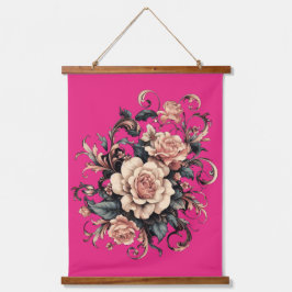 Wood met bovenzijde wandtapijt hangend wandkleed