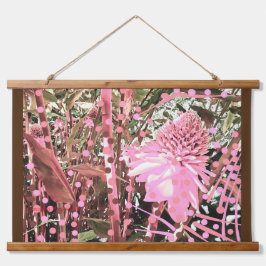 Wood met bovenzijde wandtapijt hangend wandkleed