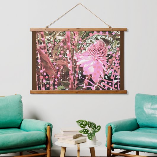 Wood met bovenzijde wandtapijt hangend wandkleed (Woonkamer)