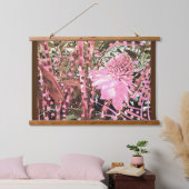 Wood met bovenzijde wandtapijt hangend wandkleed (Slaapkamer)