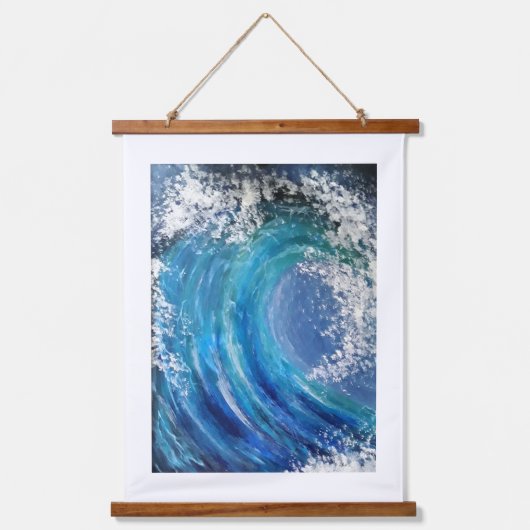 Wood met bovenzijde wandtapijt hangend wandkleed (Voorkant)