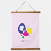 Wood met bovenzijde wandtapijt hangend wandkleed (Voorkant)