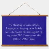 Wood met bovenzijde wandtapijt hangend wandkleed (Voorkant)