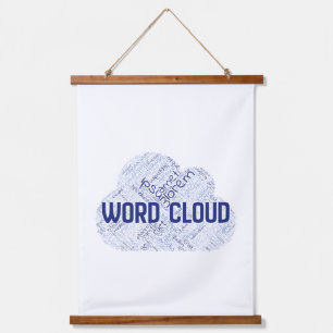 Wood met bovenzijde wandtapijt hangend wandkleed