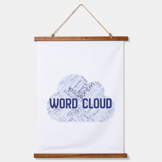 Wood met bovenzijde wandtapijt hangend wandkleed (Voorkant)