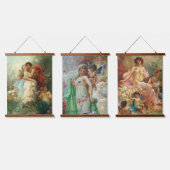 Wood met bovenzijde wandtapijt hangend wandkleed (Driedubbel)