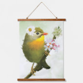 Wood met bovenzijde wandtapijt hangend wandkleed (Voorkant)