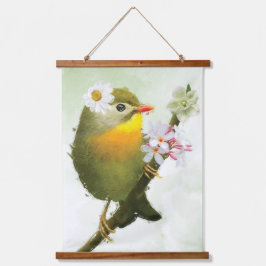 Wood met bovenzijde wandtapijt hangend wandkleed