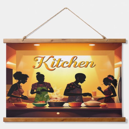 Wood met bovenzijde wandtapijt hangend wandkleed (Voorkant)