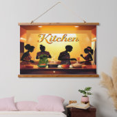 Wood met bovenzijde wandtapijt hangend wandkleed (Slaapkamer)