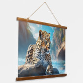 Wood met bovenzijde wandtapijt hangend wandkleed (Gebogen)