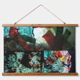 Wood met bovenzijde wandtapijt hangend wandkleed