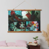 Wood met bovenzijde wandtapijt hangend wandkleed (Slaapkamer)