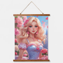 Wood met bovenzijde wandtapijt hangend wandkleed