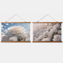 Wood met bovenzijde wandtapijt hangend wandkleed