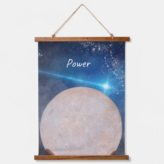 Wood met bovenzijde wandtapijt hangend wandkleed (Voorkant)