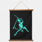 Wood met bovenzijde wandtapijt hangend wandkleed (Voorkant)