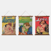 Wood met bovenzijde wandtapijt hangend wandkleed (Driedubbel)