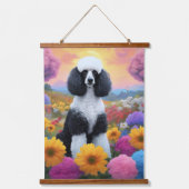 Wood met bovenzijde wandtapijt hangend wandkleed (Voorkant)