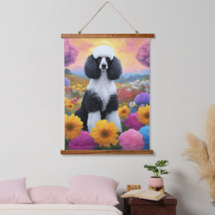 Wood met bovenzijde wandtapijt hangend wandkleed