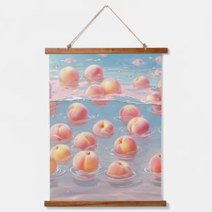 Wood met bovenzijde wandtapijt hangend wandkleed