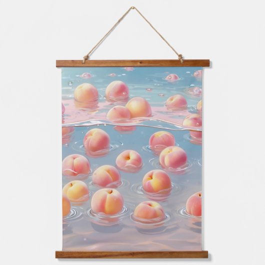 Wood met bovenzijde wandtapijt hangend wandkleed (Voorkant)