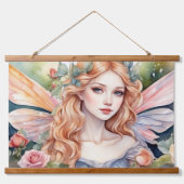 Wood met bovenzijde wandtapijt hangend wandkleed (Voorkant)