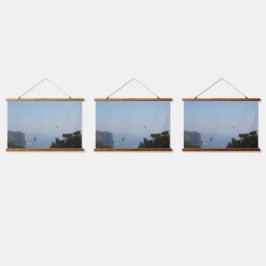 Wood met bovenzijde wandtapijt hangend wandkleed