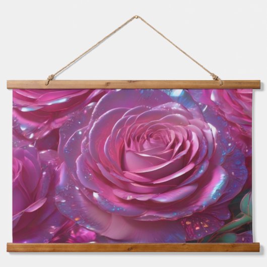 Wood met bovenzijde wandtapijt hangend wandkleed (Voorkant)