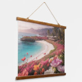 Wood met bovenzijde wandtapijt hangend wandkleed (Gebogen)