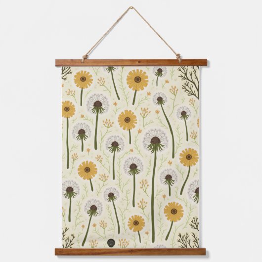 Wood met bovenzijde wandtapijt hangend wandkleed (Voorkant)