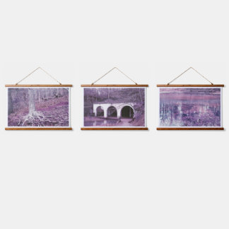 Wood met bovenzijde wandtapijt hangend wandkleed