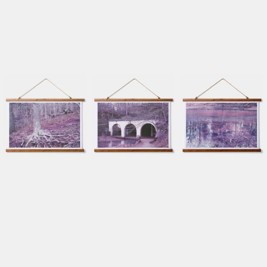 Wood met bovenzijde wandtapijt hangend wandkleed (Driedubbel)