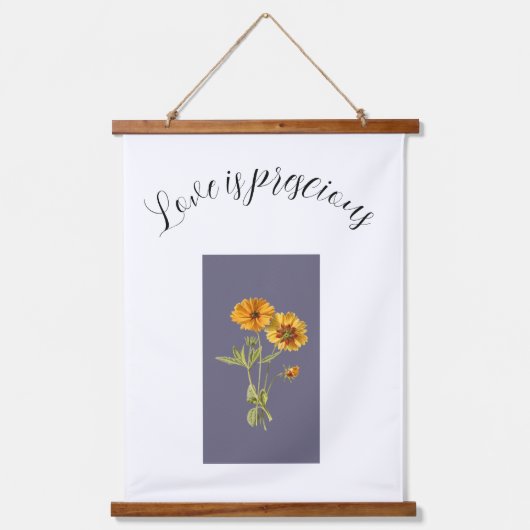 Wood met bovenzijde wandtapijt hangend wandkleed (Voorkant)