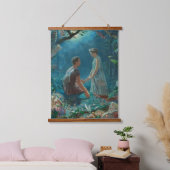 Wood met bovenzijde wandtapijt hangend wandkleed (Slaapkamer)