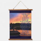 Wood met bovenzijde wandtapijt hangend wandkleed (Voorkant)