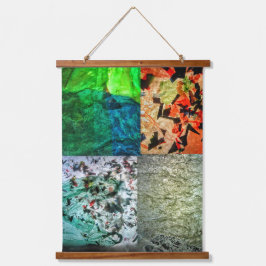 Wood met bovenzijde wandtapijt hangend wandkleed