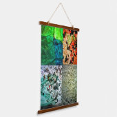 Wood met bovenzijde wandtapijt hangend wandkleed (Gebogen)