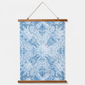 Wood met bovenzijde wandtapijt hangend wandkleed (Voorkant)