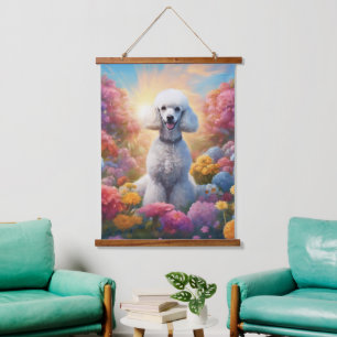 Wood met bovenzijde wandtapijt hangend wandkleed