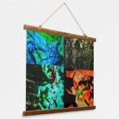 Wood met bovenzijde wandtapijt hangend wandkleed (Gebogen)