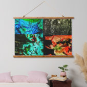 Wood met bovenzijde wandtapijt hangend wandkleed (Slaapkamer)