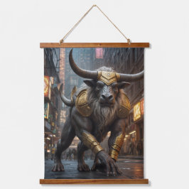 Wood met bovenzijde wandtapijt hangend wandkleed