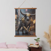 Wood met bovenzijde wandtapijt hangend wandkleed (Slaapkamer)