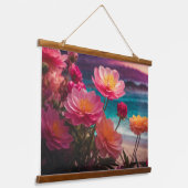 Wood met bovenzijde wandtapijt hangend wandkleed (Gebogen)